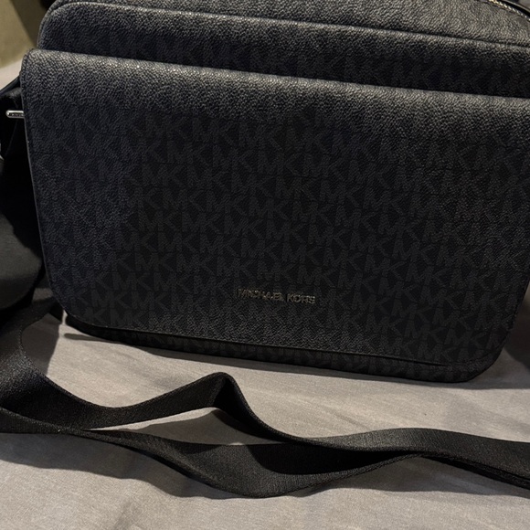 Michael Kors Black Patterned Messenger Bag